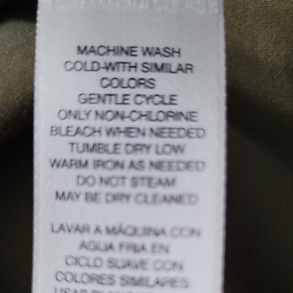 Chico's Olive Green Button Down Shirt 3=16/XL - Picture 12 of 12